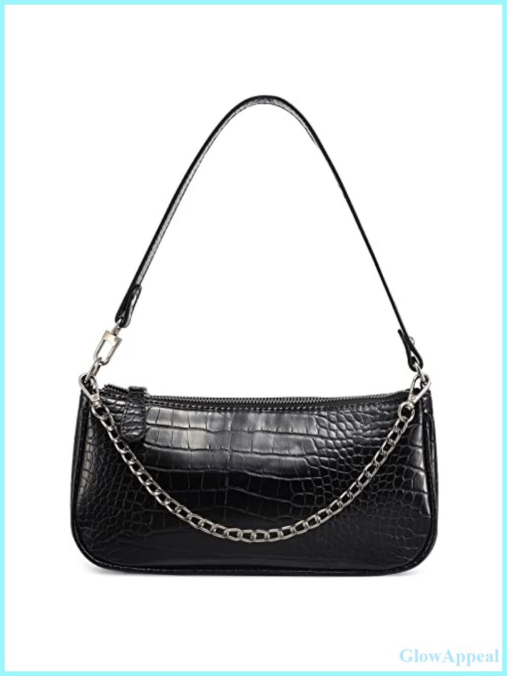 Loiral PU Leather Baguette Shoulder Bag Retro Tote for Women Travel Work